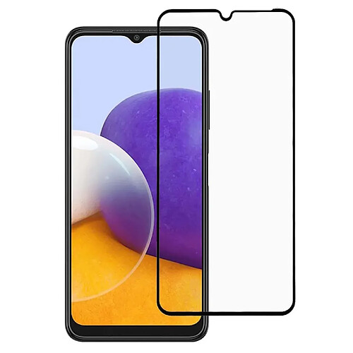 Evelatus Full Cover 2.5D Verre pour Samung Galaxy A22 4G (A225F) Antistatique / Colle Japon Noir