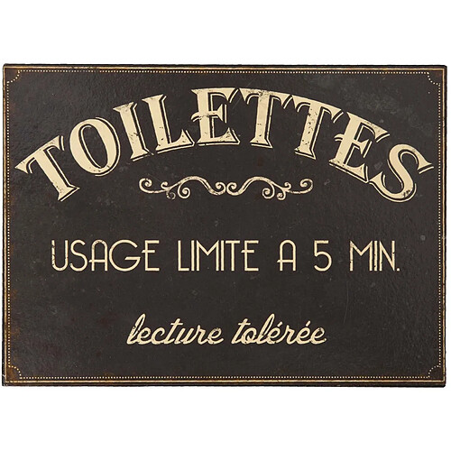 Antic Line Creations Plaque en métal humour 21 x 15 cm Toilettes usage limité....