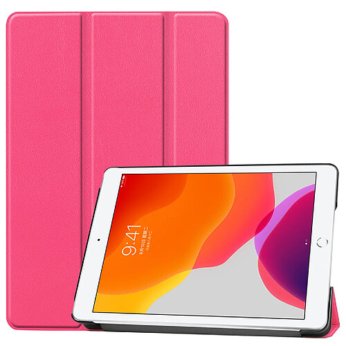 Xeptio Etui nouvel Apple iPad 10,2 2019 Wifi - 4G/LTE Smartcover pliable rose avec stand - Housse coque de protection New iPad 10.2 pouces - Accessoires tablette pochette