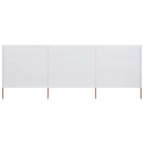 vidaXL Paravent 3 panneaux Tissu 400 x 80 cm Blanc sable