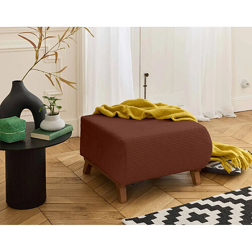 Bestmobilier Cristal - pouf modulable - 65 cm - en velours côtelé