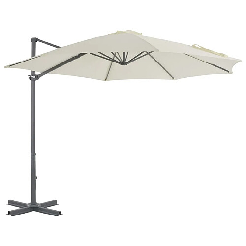 Maison Chic Parasol Jardin | Parasol avec base portable Sable - GKD25262