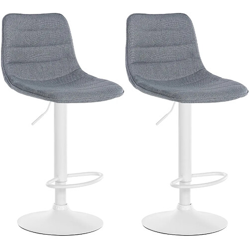 Non Lot de 2 tabourets de bar Lex tissu W