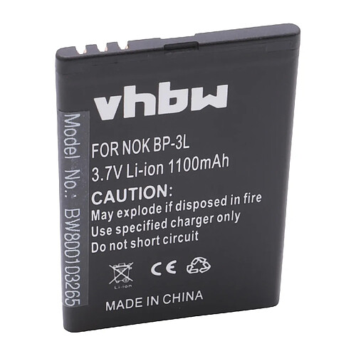 vhbw batterie Li-Ion 1100mAh (3.7V) pour Smartphone, téléphone, téléphone mobile comme BP-3L.