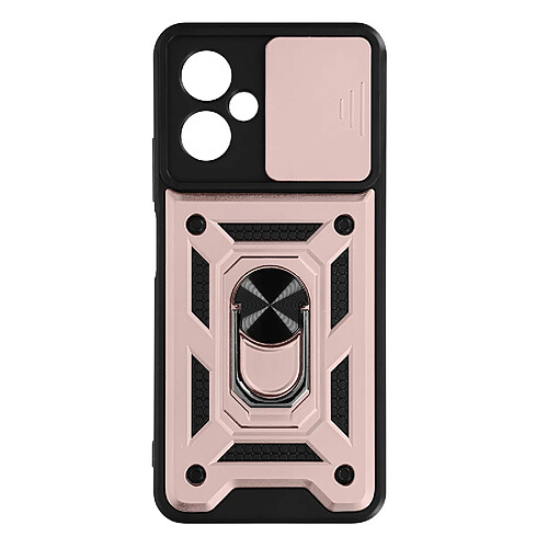 Avizar Coque pour Xiaomi Redmi Note 12 5G Cache caméra et Bague Support Rose Gold