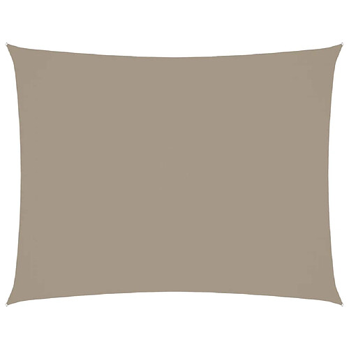 ComfortXL Voile De Parasol Tissu Oxford Rectangulaire 3x4 M Taupe