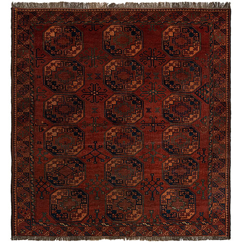 Vidal Tapis de laine 264x254 rouge Afghan