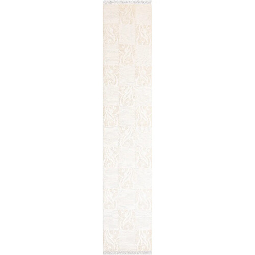 Vidal Tapis de couloir en laine 406x79 beige Darya