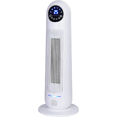 Vendos85 chauffage soufflant colonne avec oscillation et minuterie 8H 2200W blanc noir