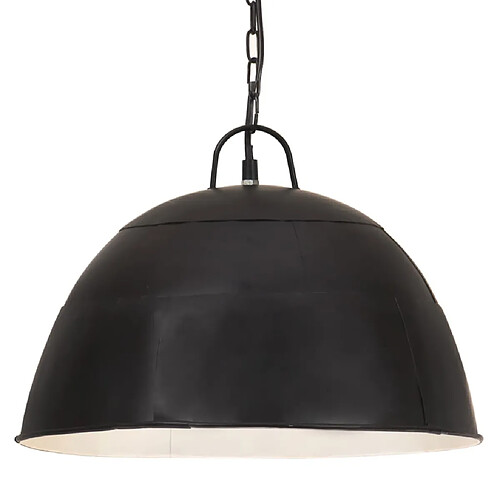 vidaXL Lampe suspendue industrielle vintage 25 W Noir Rond 41 cm E27