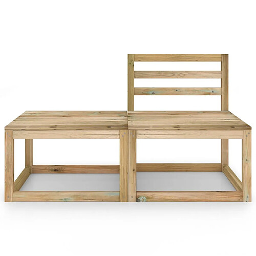 Maison Chic Salon de jardin 2 pcs - Table et chaises d'extérieur - Mobilier/Meubles de jardin Moderne Bois de pin imprégné de vert -MN30423