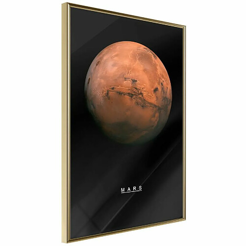 Paris Prix Affiche Murale Encadrée The Solar System Mars 40 x 60 cm Or