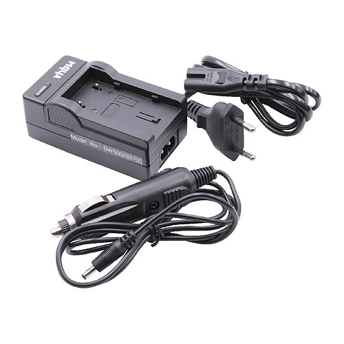 Vhbw Chargeur ac adaptateur secteur+allume-cigare pr batterie JVC BN-VF808 BN-VF808U BN-VF908 BN-VF815 BN-VF823 etc. pour GC-PX10, GC-PX10EU, GC-PX100 etc.