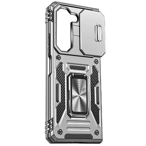 Avizar Coque pour Samsung Galaxy Z Fold 5 Antichoc Cache Caméra Bague Support Gris