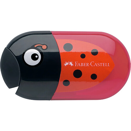 FABER-CASTELL Taille-crayon double 'coccinelle', rouge/noir ()