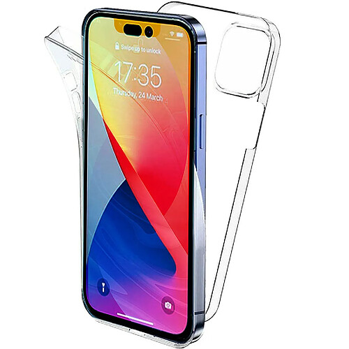 Xeptio Coque 360 degrés intégrale Apple iPhone 15 Pro 6,1 5G transparente arrière et Avant