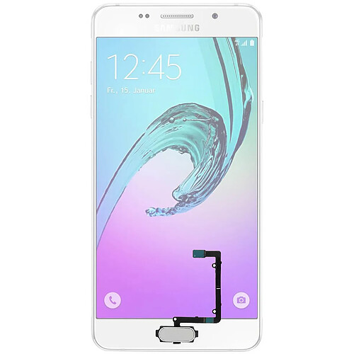 Bouton Home + Nappe de connexion pour Samsung Galaxy A5 2016 - Blanc