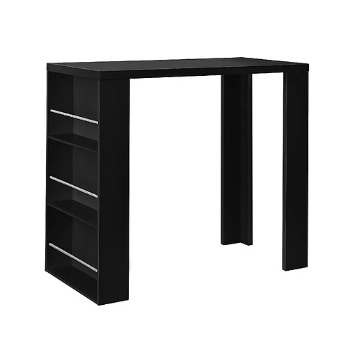 Table de Bar Bonn 3 Étagères 117 x 57 x 107 cm Noir [en.casa]