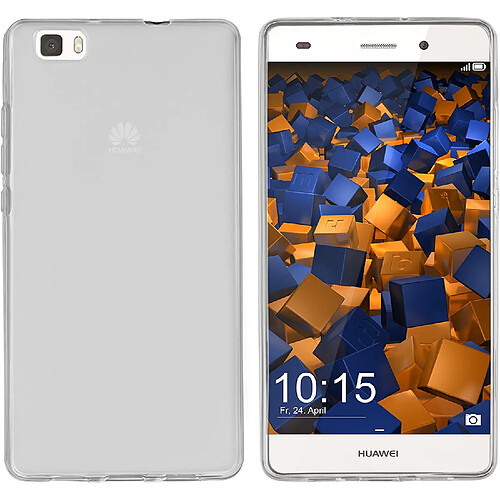 mumbi Coque Protectrice Huawei P8 Lite(2015) silicone TPU Blanche transparente.