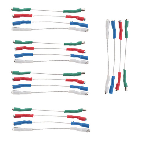 20Packs Fils De Stéréo Cartouche Headshell Cables Connecteur Clips 40mm