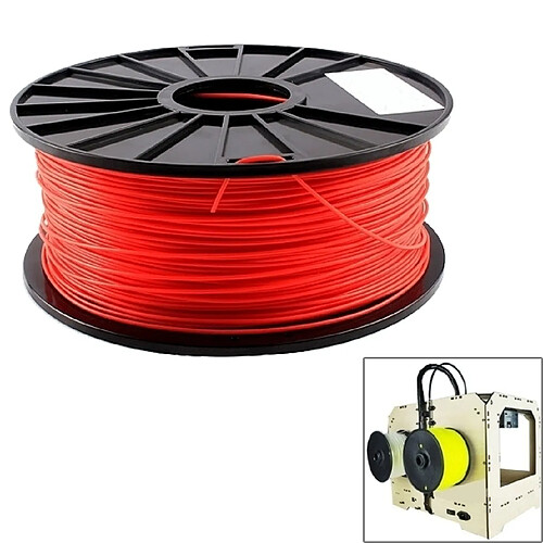 Wewoo Filaments d'imprimante 3D fluorescents d'ABS rouge de 1.75 millimètres, environ 395m