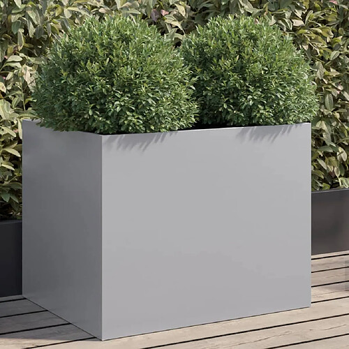 vidaXL Jardinière argenté 62x47x46 cm acier galvanisé