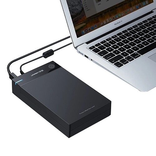 Wewoo Boîtier disque dur US222 HDD Enclosure 2.5 / 3.5 pouces SATA vers USB 3.0 SSD Adaptateur externe, Support UASP Protocol