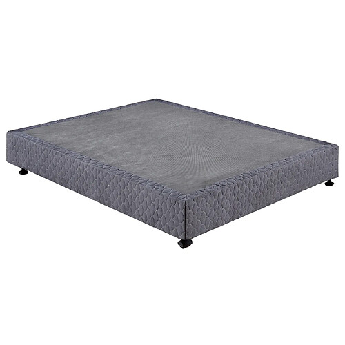 Vente-Unique Sommier tapissier 140 x 190 cm - Gris anthracite - UNIVERSEL de DREAMEA PLAY