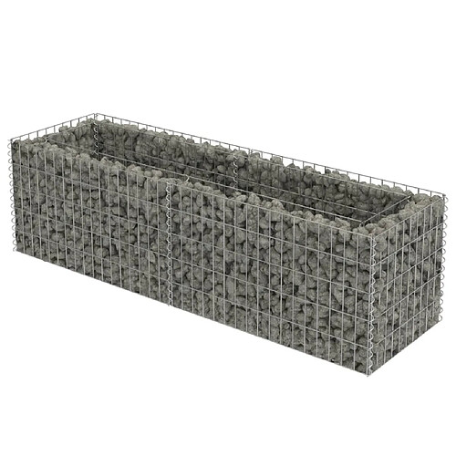 Maison Chic Jardinière,Lit surélevé - Bac à fleurs - pot de fleur à gabion Acier galvanisé 180x50x50 cm -GKD16963