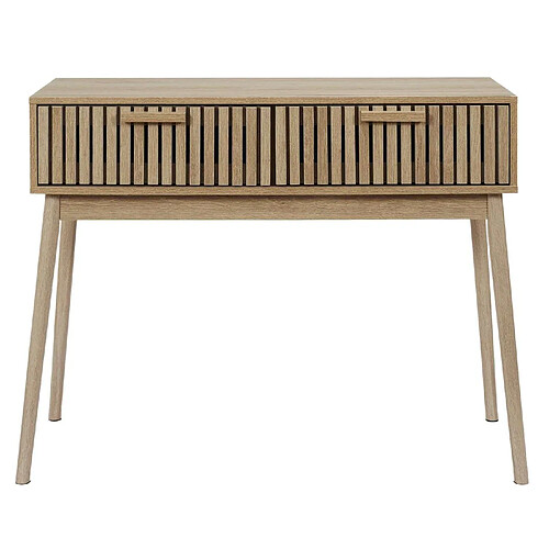 The Home Deco Factory Console 2 tiroirs Saulk en bois - Marron