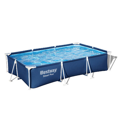 Piscine Démontable Rectangulaire Bestway Steel Pro 300x201x66 cm Capacité de 3.000 Litres Couleur Bleu