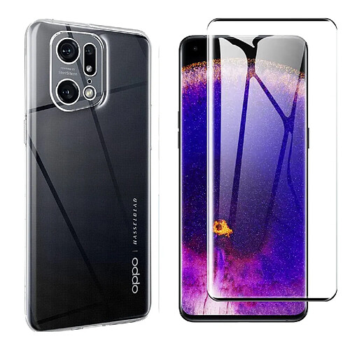 Xeptio Oppo Find X5 Pro 5G coque tpu et vitre full noir