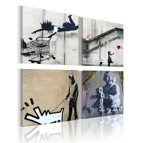 Artgeist Tableau - Banksy - quatre idées créatives [80x80]