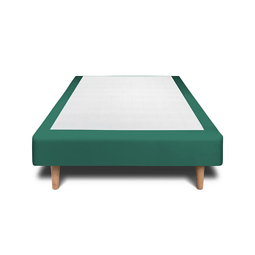 Sommeil de plomb Sommier Tapissier Velours Vert 80x200 H29cm