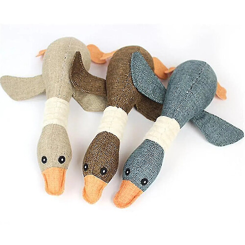 Universal Dessin animé Pet Goose Plux de jouet pour grand chien - mignon moelleuse moelleuse indestructible en peluche (Bourgogne - 32 cm)