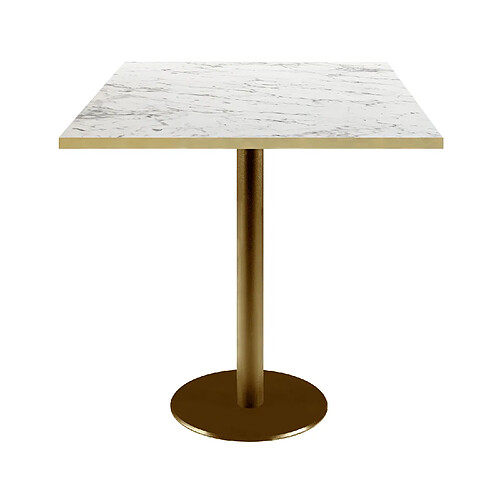 Restootab Table 70x70cm Rome bistrot marbre veiné