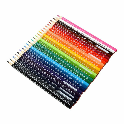 Paris Prix Lot de 24 Crayons de Couleurs Intenses Multicolore