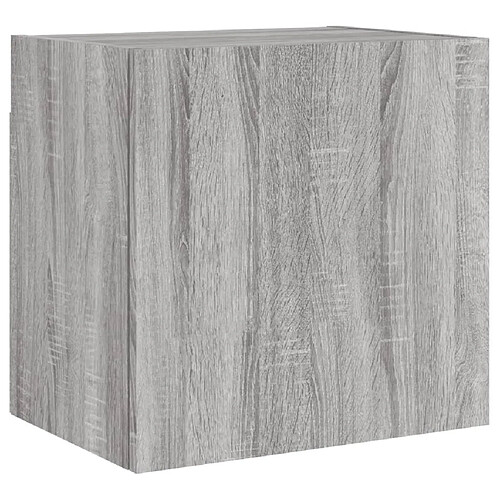 Maison Chic Meuble TV, Banc TV pour salon, Meuble de rangement mural sonoma gris 40,5x30x40 cm bois d'ingénierie -GKD12369