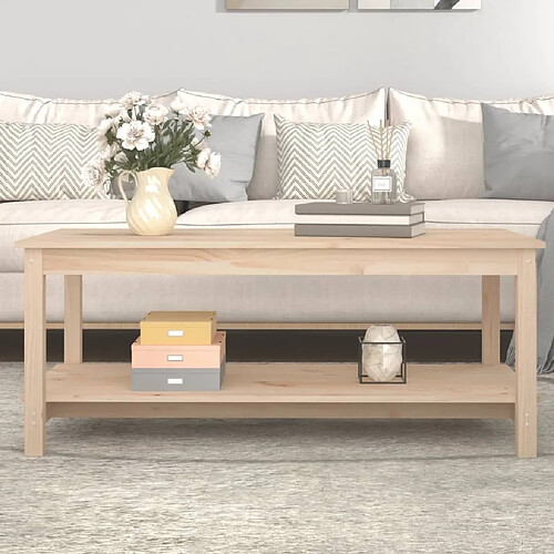 Maison Chic Table basse,Table Console Table d'appoint, Table pour salon 110x55x45 cm Bois massif de pin -MN87744