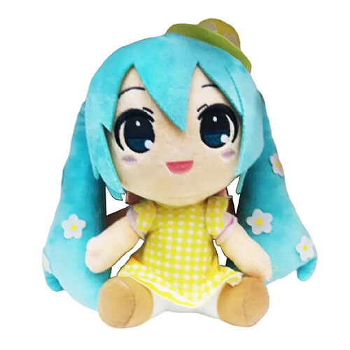 Universal Anime peluche 20cm Pure peluche Anime japonais Miku oreiller souple Jouets pour enfants Cadeaux pour filles Adultes Poupée mignonne | Oreiller de luxe (vert)