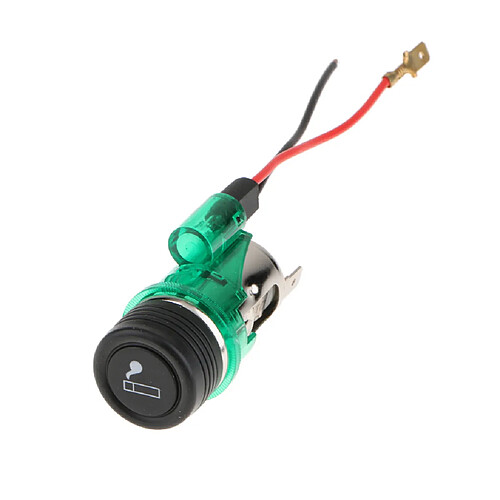 allume-cigare de voiture prise d'alimentation 12v avec lumière dia 2.8mm vert