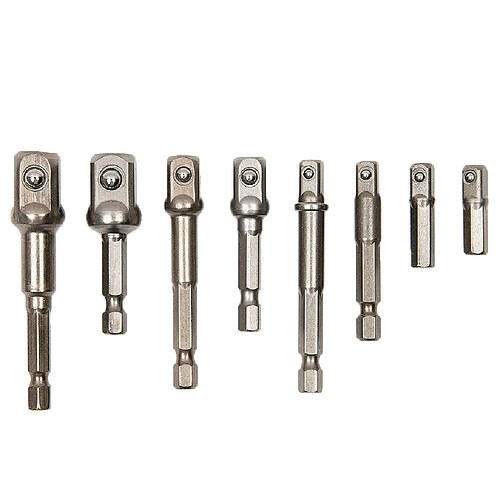 8 Packs 1/2 ""3/8"" 1/4 ""Adaptateur Pour Embout De Douille Hex Handle Drill Bits