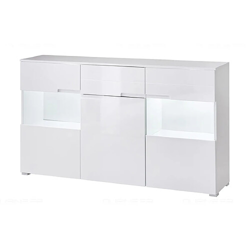 Dusine ENFILADE 165 cm Buffet Bahut Neuf laqué éclairé par LEDS