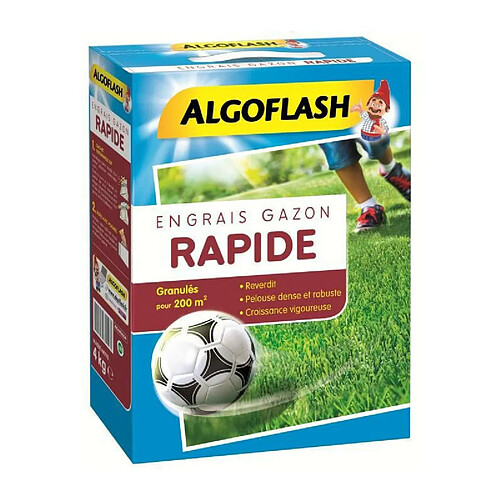 ALGOFLASH Engrais Gazon Action Rapide - 4kg