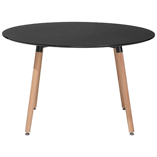 Beliani Table de salle à manger noire 120 cm BOVIO