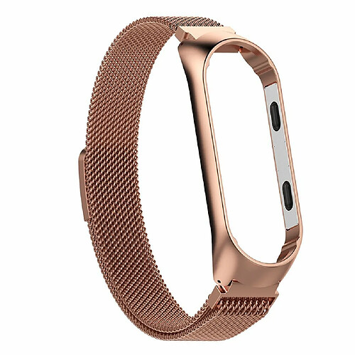 PHONECARE Bracelet Milanese Loop Fermoir Magnétique pour Amazfit Band 5 - Or Rose