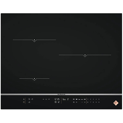 Table de cuisson à induction 65cm 3 feux 7400w noir - dpi7572x - DE DIETRICH