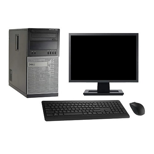 PC Tour Dell 7020 Ecran 22" Intel i7-4790 RAM 8Go Disque 1To Windows 10 Wifi · Occasion