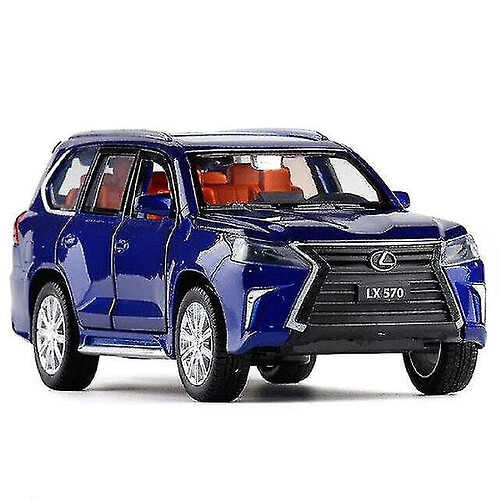 Universal Lexus LX570 Die Cast Alloy Car Model Collectibles Boy Birthday Present Children's Toy's Car (Bleu)