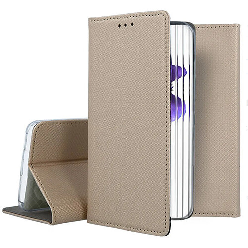 Htdmobiles Housse pour Nothing Phone 1 - etui coque pochette portefeuille + film ecran - OR MAGNET